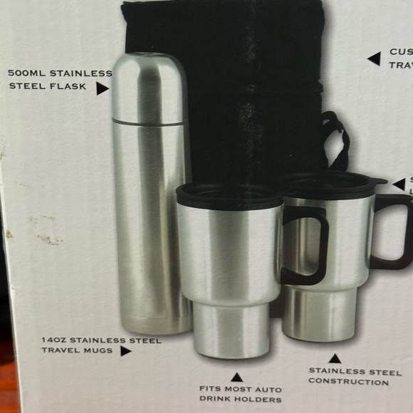 New 4 piece stainless steel travel mug set - Picture 6 of 9